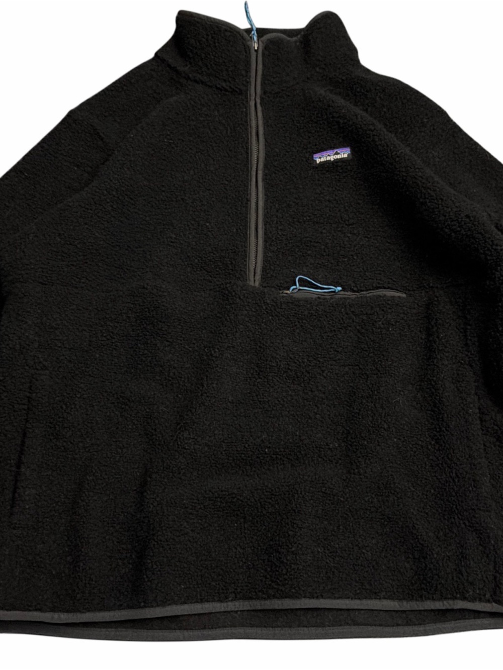 Patagonia Reclaimed Men’s Black 1/2 Zip-Up Synchilla Fleece Pullover - Picture 3 of 7